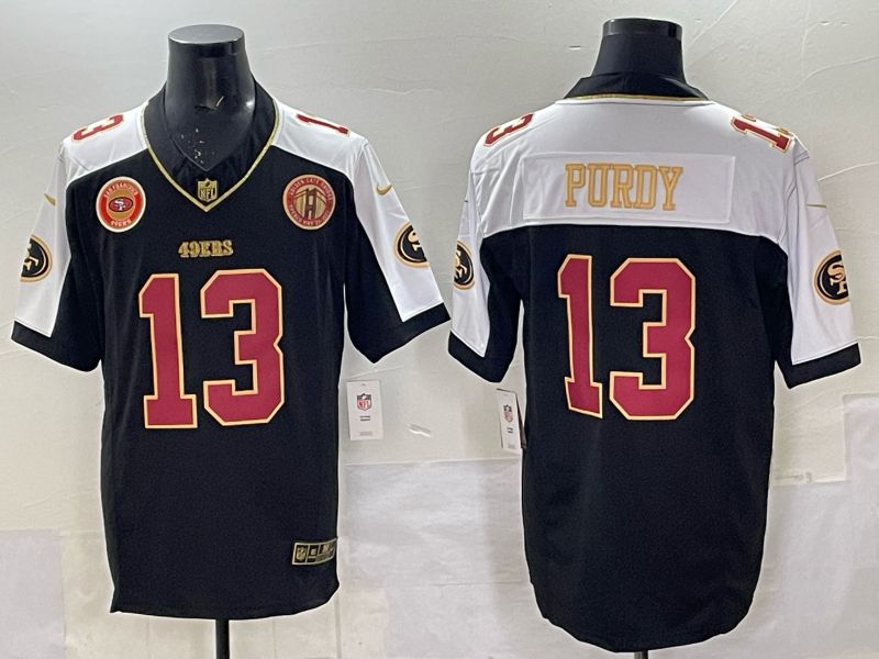 Men 2025 Nike San Francisco 49ers #13 Purdy Black Limited NFL Jersey style 0077->san francisco 49ers->NFL Jersey